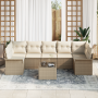 Juego de Sofá de Jardín de 8 Piezas con Cojines Beige Ratán Polipropileno von , Outdoor-Sofas - Ref: Foro24-3353950, Preis: 5...