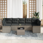 Juego de Sofá de Jardín de 8 Piezas con Cojines Gris Claro Poliratán by , Outdoor sofas - Ref: Foro24-3353951, Price: 569,21 ...