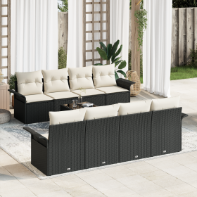 Conjunto de Sofá de Jardín de 9 Piezas con