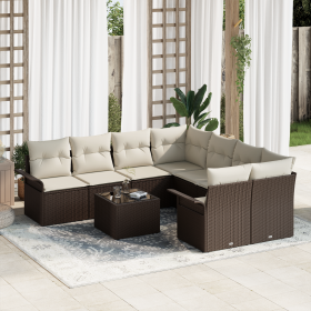 Comprar Juego de Sofás de Jardín de 9 Piezas con