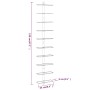 Wandmontiertes Weinregal für 10 weiße Metallflaschen von vidaXL, Weinregale - Ref: Foro24-340904, Preis: 58,79 €, Rabatt: %