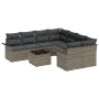 Juego de Sofás de Jardín de 9 Piezas con Cojines Poliratán Gris by , Outdoor sofas - Ref: Foro24-3353968, Price: 558,11 €, Di...