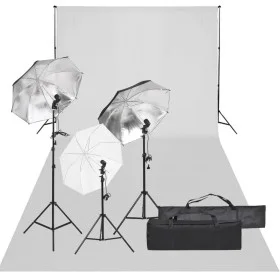 Fotostudio-Set mit Beleuchtungsset und Hintergrund von vidaXL, Blitze und Studiobeleuchtung - Ref: Foro24-3094716, Preis: 194...