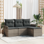 Juego de Sofás de Jardín de 4 Piezas con Cojines Gris Poliratán by , Outdoor sofas - Ref: Foro24-3353978, Price: 291,45 €, Di...