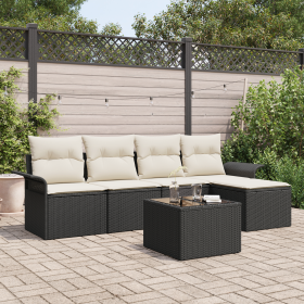 Conjunto de Sofás de Jardín de 5 piezas con