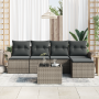 Juego de Sofá de Jardín de 5 Piezas con Cojines Negro Ratán Poliéster by , Outdoor sofas - Ref: Foro24-3353998, Price: 389,46...