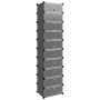 Black shoe rack 44x32x174 cm by vidaXL, Shoe racks and shoe organizers - Ref: Foro24-340560, Price: 71,47 €, Discount: %