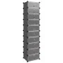 Black shoe rack 44x32x174 cm by vidaXL, Shoe racks and shoe organizers - Ref: Foro24-340560, Price: 67,64 €, Discount: %