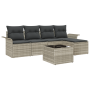 Conjunto de Sofá de Jardín de 6 Piezas con Cojines Gris Rattan Poliéster von , Outdoor-Sofas - Ref: Foro24-3354001, Preis: 38...