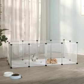 Jaula animales pequeños transparente PP y acero 144x74x46,5 cm by vidaXL, Cages and habitats for small animals - Ref: Foro24-...