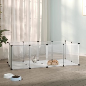 Kleiner transparenter Käfig für Tiere aus PP und Stahl, 144x74x46,5 cm. von vidaXL, Käfige und Lebensräume für Kleintiere - R...