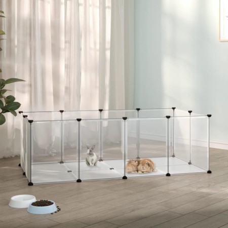 Kleiner transparenter Käfig für Tiere aus PP und Stahl, 144x74x46,5 cm. von vidaXL, Käfige und Lebensräume für Kleintiere - R...