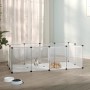 Jaula animales pequeños transparente PP y acero 144x74x46,5 cm by vidaXL, Cages and habitats for small animals - Ref: Foro24-...