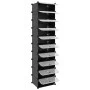 Black shoe rack 44x32x174 cm by vidaXL, Shoe racks and shoe organizers - Ref: Foro24-340560, Price: 67,64 €, Discount: %