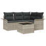 Conjunto de Sofá de Jardín de 5 Piezas con Cojines Gris Poliratán de by , Outdoor sofas - Ref: Foro24-3354021, Price: 359,04 ...