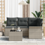 Conjunto de Sofá de Jardín de 5 Piezas con Cojines Gris Poliratán de by , Outdoor sofas - Ref: Foro24-3354021, Price: 359,04 ...