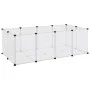 Jaula animales pequeños transparente PP y acero 144x74x46,5 cm by vidaXL, Cages and habitats for small animals - Ref: Foro24-...
