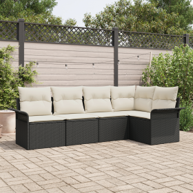 Conjunto de Sofá de Jardín de 5 Piezas con