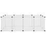 Kleiner transparenter Käfig für Tiere aus PP und Stahl, 144x74x46,5 cm. von vidaXL, Käfige und Lebensräume für Kleintiere - R...