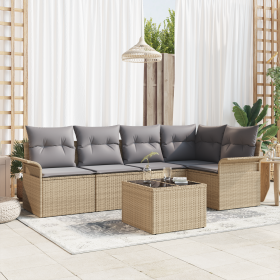 Conjunto de Sofá de Jardín de 6 Piezas con
