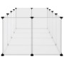 Kleiner transparenter Käfig für Tiere aus PP und Stahl, 144x74x46,5 cm. von vidaXL, Käfige und Lebensräume für Kleintiere - R...