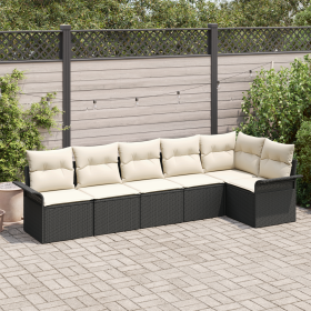 Conjunto de Sofá de Jardín de 6 Piezas con