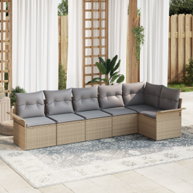 Conjunto de Sofás de Jardín de 6 Piezas con