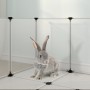 Jaula animales pequeños transparente PP y acero 144x74x46,5 cm by vidaXL, Cages and habitats for small animals - Ref: Foro24-...