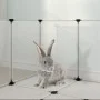 Kleiner transparenter Käfig für Tiere aus PP und Stahl, 144x74x46,5 cm. von vidaXL, Käfige und Lebensräume für Kleintiere - R...