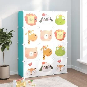 Estantería infantil de cubos con 12 compartimentos verde PP by vidaXL, Shoe racks and shoe organizers - Ref: Foro24-340579, P...