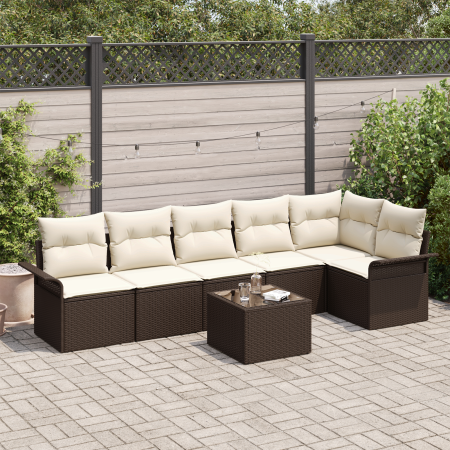 Set de Sofá de Jardín de 6 Piezas  con Cojines Gris de Ratán | Foro24.es | Tu tienda online para hogar, jardín y más Foro24.es