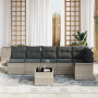 Conjunto de sofá de jardín de 7 piezas con cojines gris ratán poli von , Outdoor-Sofas - Ref: Foro24-3354061, Preis: 469,23 €...