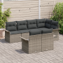 Conjunto de Sofás de Jardín de 7 Piezas con Cojines Gris Poliratán | Foro24.es | Tu tienda online para hogar, jardín y más Foro24.es