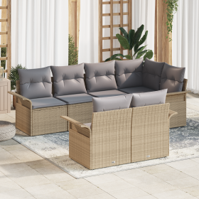 Conjunto de Sofá de Jardín de 7 Piezas con