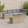 Conjunto de Sofá de Jardín de 7 Piezas con Cojines Beige de Ratan Poliéster | Foro24.es | Tu tienda online para hogar, jardín y más Foro24.es