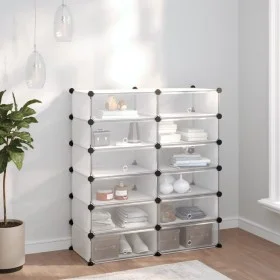 Zapatero PP transparente 94,5x36,5x106 cm by vidaXL, Shoe racks and shoe organizers - Ref: Foro24-340564, Price: 61,31 €, Dis...