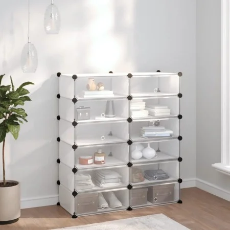 Zapatero PP transparente 94,5x36,5x106 cm by vidaXL, Shoe racks and shoe organizers - Ref: Foro24-340564, Price: 61,31 €, Dis...