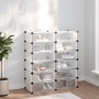 Zapatero PP transparente 94,5x36,5x106 cm by vidaXL, Shoe racks and shoe organizers - Ref: Foro24-340564, Price: 62,79 €, Dis...