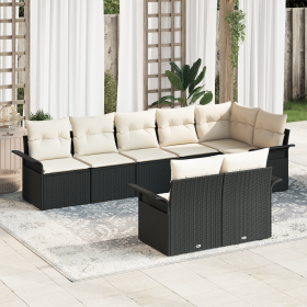 Set de Sofá de Jardín de 8 Piezas con Cojines