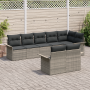 Conjunto de Sofá de Jardín de 8 Piezas con Cojines Gris Claro Poliratán by , Outdoor sofas - Ref: Foro24-3354081, Price: 635,...