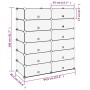 Zapatero PP transparente 94,5x36,5x106 cm by vidaXL, Shoe racks and shoe organizers - Ref: Foro24-340564, Price: 62,79 €, Dis...