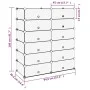 Zapatero PP transparente 94,5x36,5x106 cm by vidaXL, Shoe racks and shoe organizers - Ref: Foro24-340564, Price: 61,31 €, Dis...
