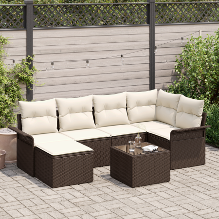 Conjunto de Sofá de Jardín de 6 Piezas con Cojines Gris Polirratán | Foro24.es | Tu tienda online para hogar, jardín y más Foro24.es