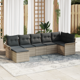 Conjunto de Sofá de Jardín de 7 piezas con