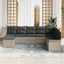 Conjunto de Sofás de Jardín de 8 Piezas con Cojines Gris Claro Ratán Poliéster von , Outdoor-Sofas - Ref: Foro24-3354151, Pre...