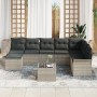 Conjunto de Sofá de Jardín de 9 Piezas con Cojines de Ratán de Polietileno Gris de , Sofás de exterior - Ref: Foro24-3354161,...