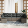 Conjunto de Sofás de Jardín de 7 Piezas con Cojines Gris Ratán Poliéster by , Outdoor sofas - Ref: Foro24-3354178, Price: 461...