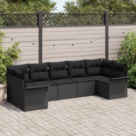 Conjunto de Sofá de Jardín de 7 Piezas con