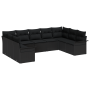 Conjunto de Sofá de Jardín de 9 Piezas con Cojines Negro Poliratán | Foro24.es | Tu tienda online para hogar, jardín y más Foro24.es