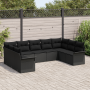 Conjunto de Sofá de Jardín de 9 Piezas con Cojines Negro Poliratán | Foro24.es | Tu tienda online para hogar, jardín y más Foro24.es